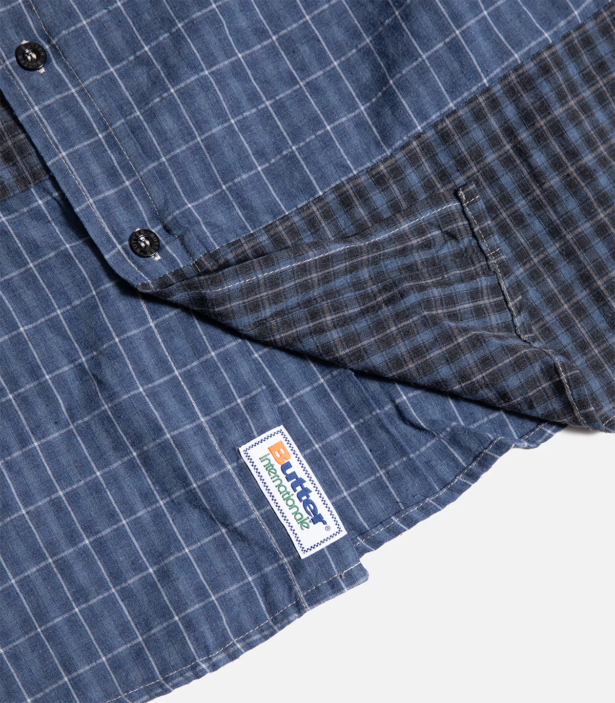 Butter Goods Patchwork Plaid Long Sleeve Shirt - Image 3