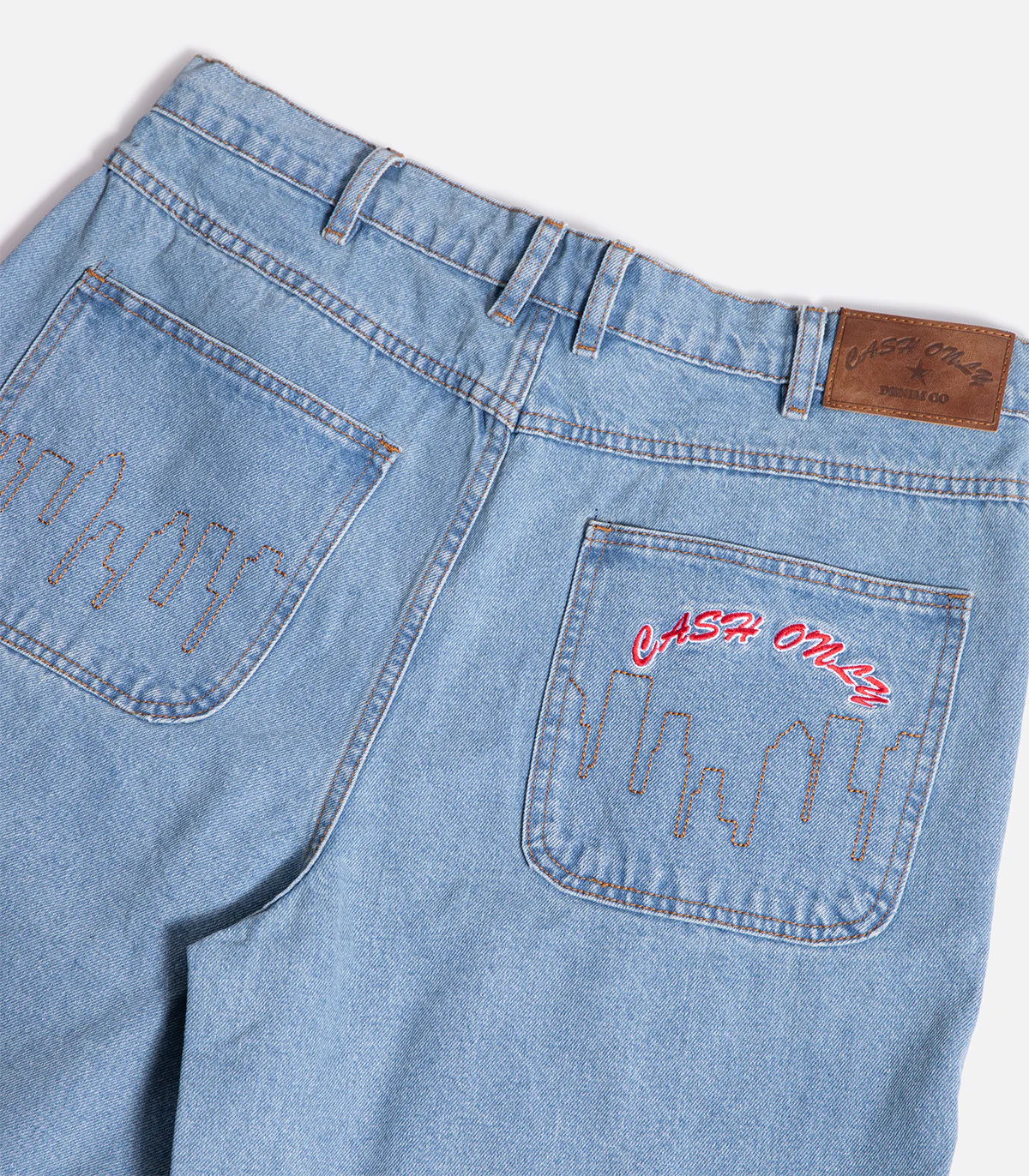 Cash Only Logo Denim Shorts - Image 3