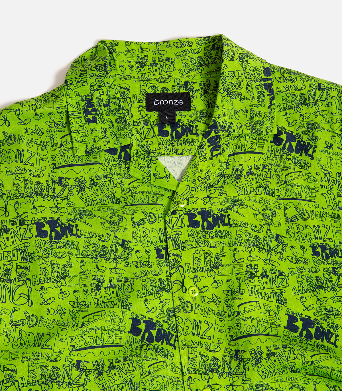 Bronze 56K Scribble Rayon Shirt - Image 2