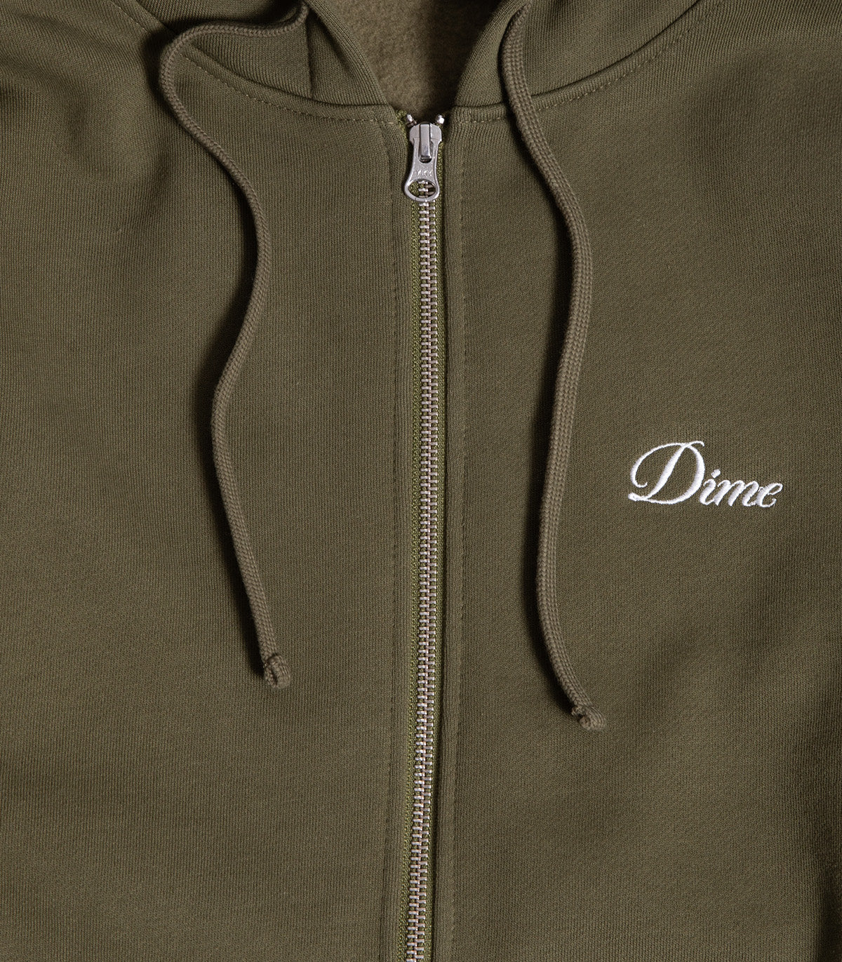 Dime Cursive Zip Up Hooded Sweatshirt - Image 2