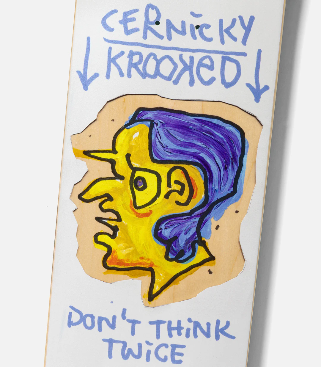 Krooked Eddie Cernicky Blue Thinker Deck - Image 2