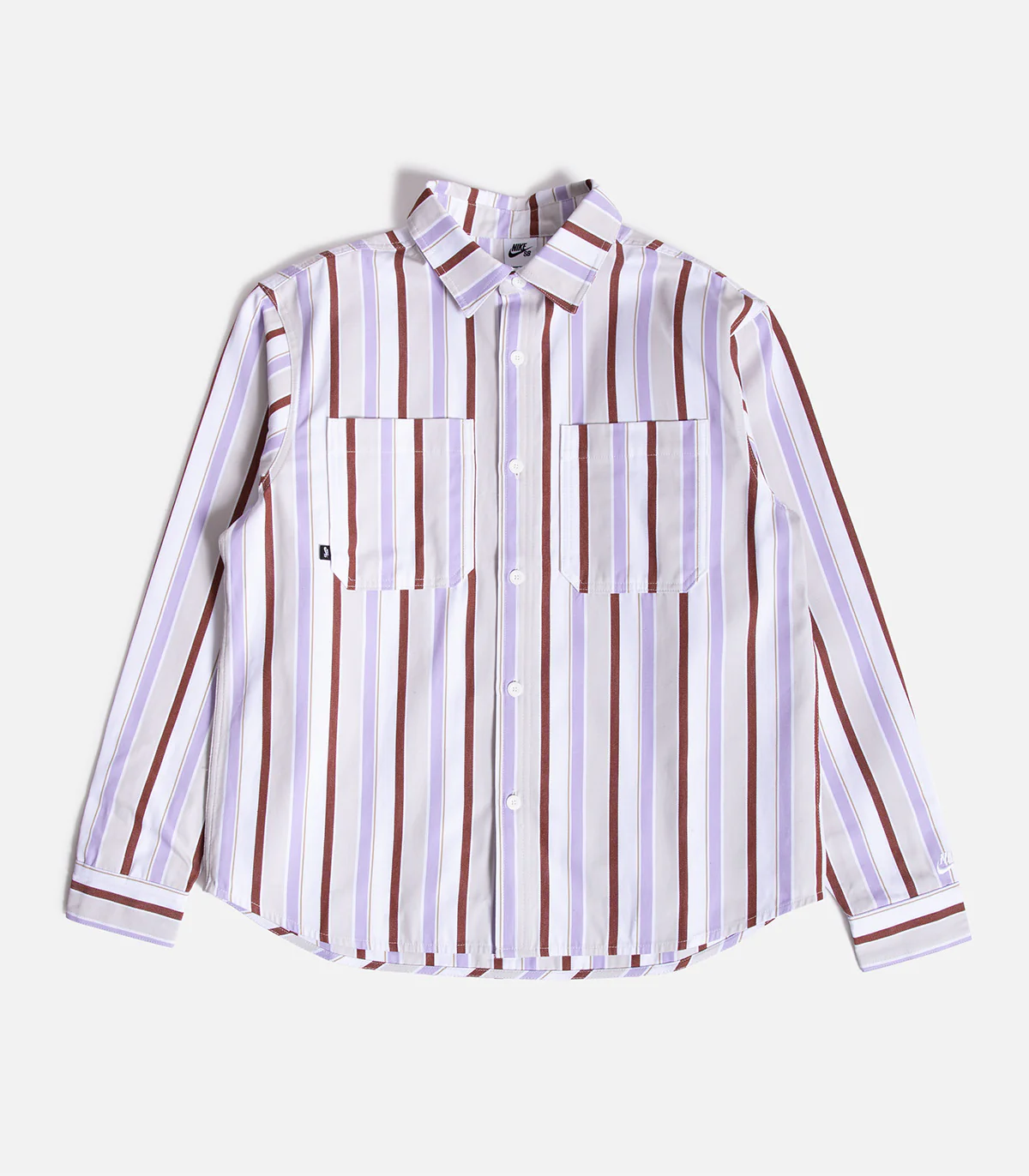 Nike SB Striped Button Up Woven Skate Stop