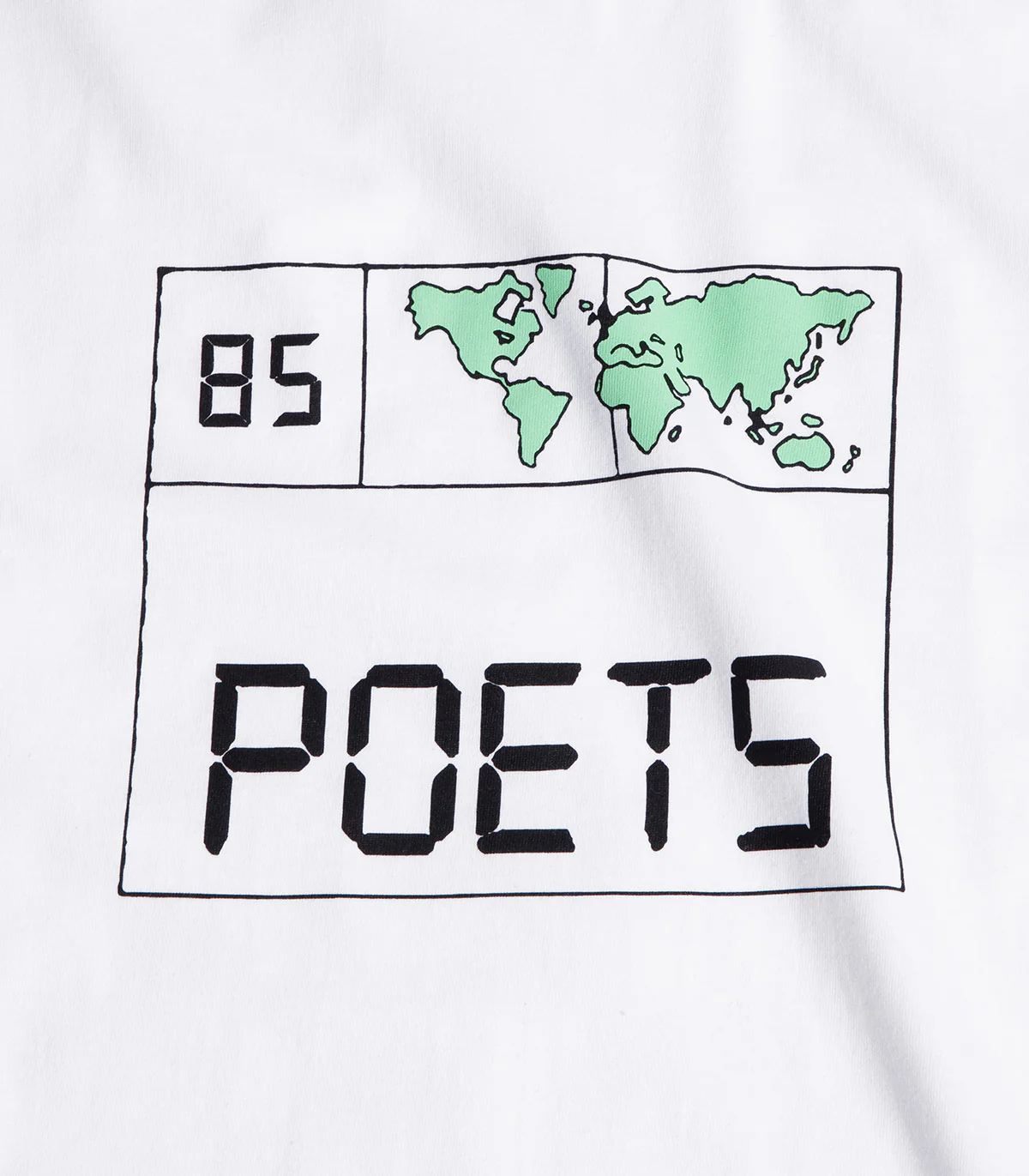 Poets World Clock T-Shirt - Image 2