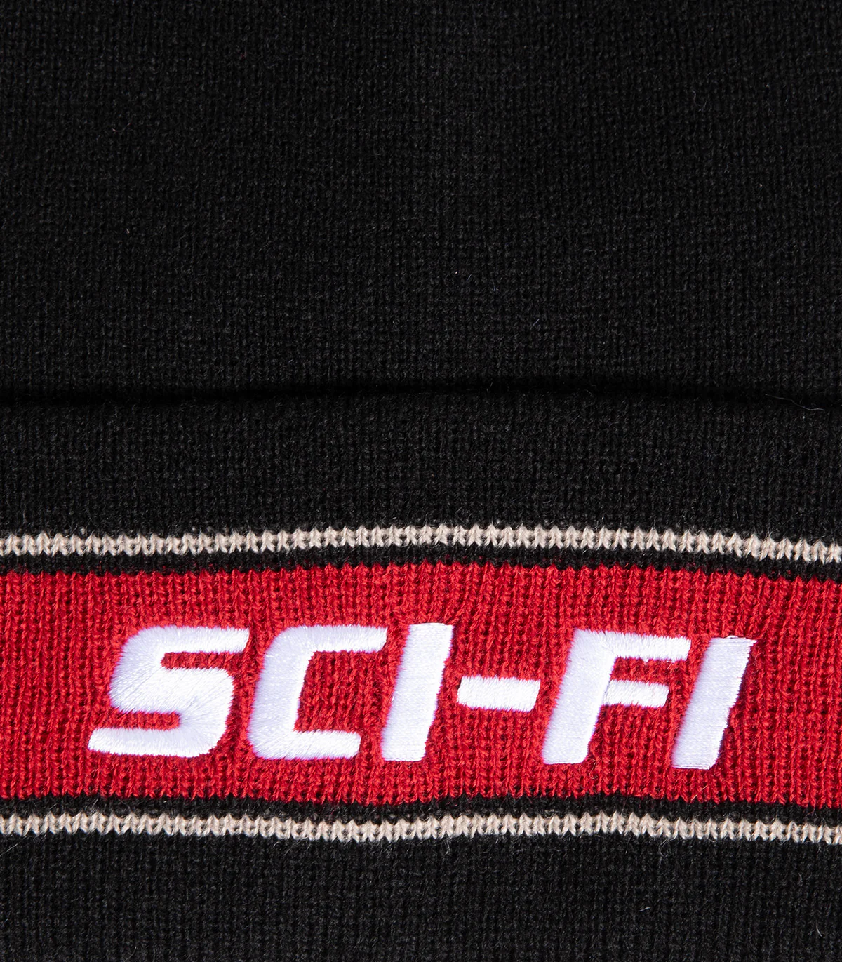 Sci-Fi Fantasy Stripe Fold Logo Beanie - Image 2