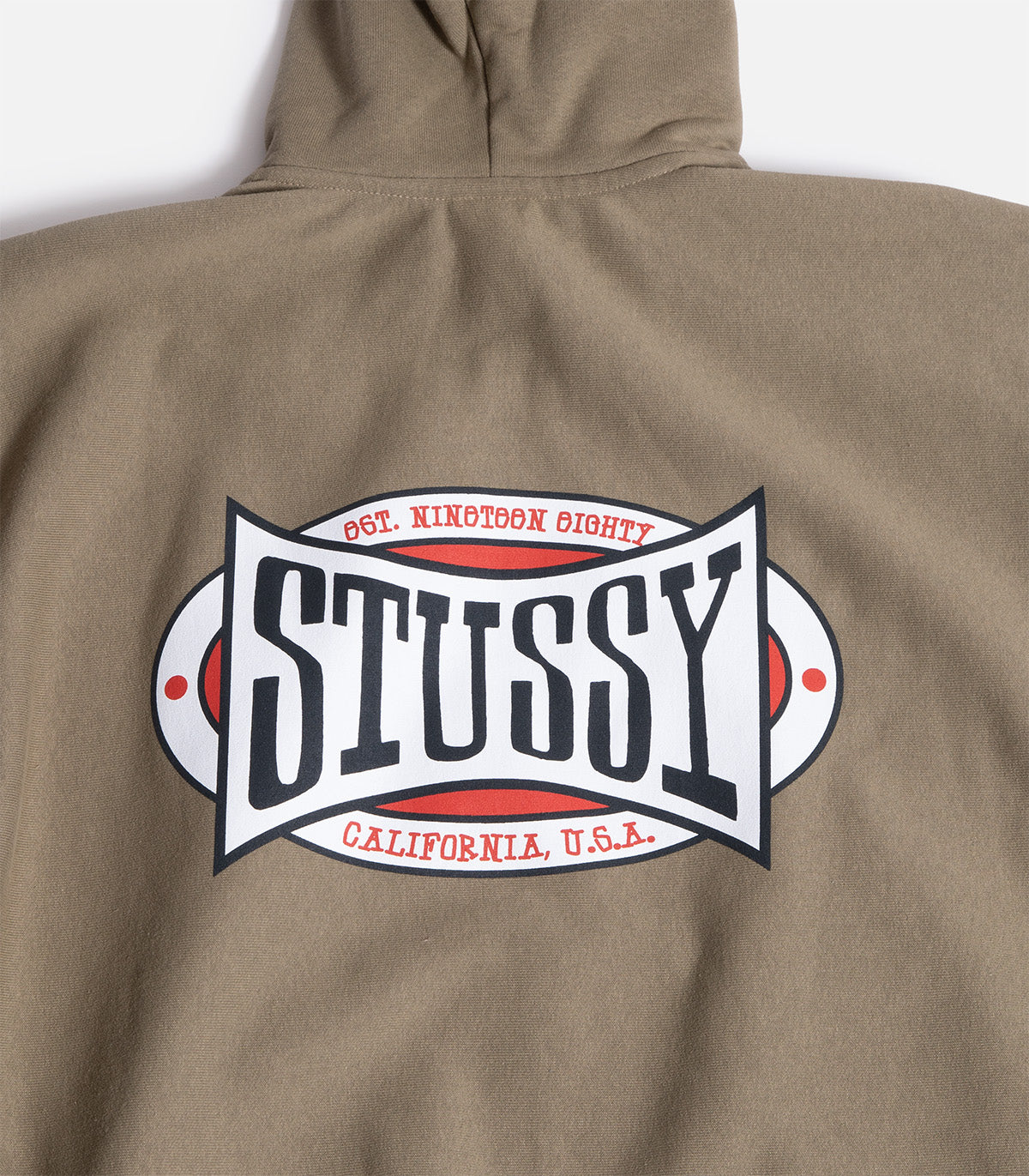 Stussy Champion Oval Zip Up Hooded Sweatshirt - Image 3